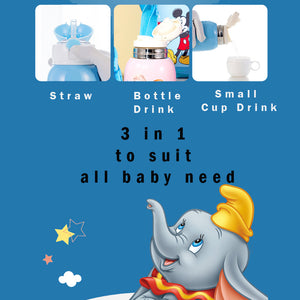 Disney Frozen 550ml Thermal Bottle With Straw (Stainless Steel 316)