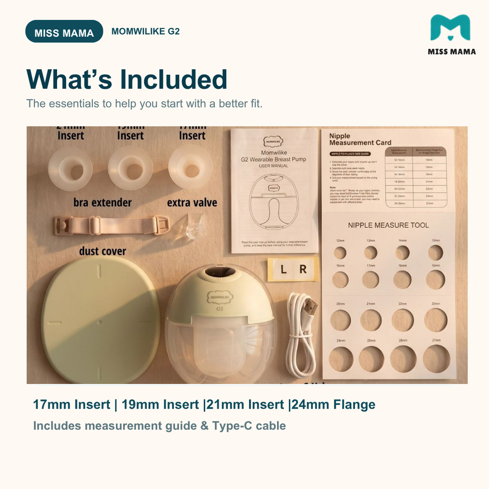MOMWILIKE G2 Wearable Breast Pump Handsfree with Apps Control