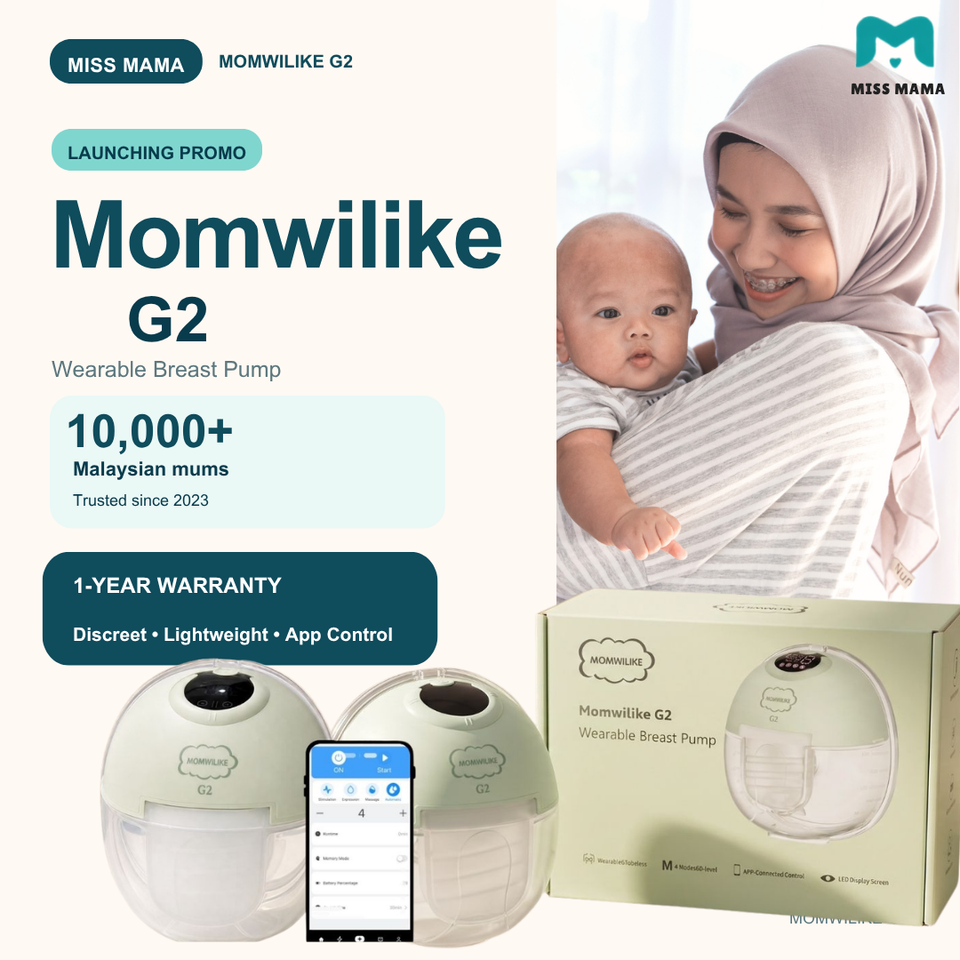 MOMWILIKE G2 Wearable Breast Pump Handsfree with Apps Control