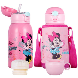 Disney Frozen 550ml Thermal Bottle With Straw (Stainless Steel 316)