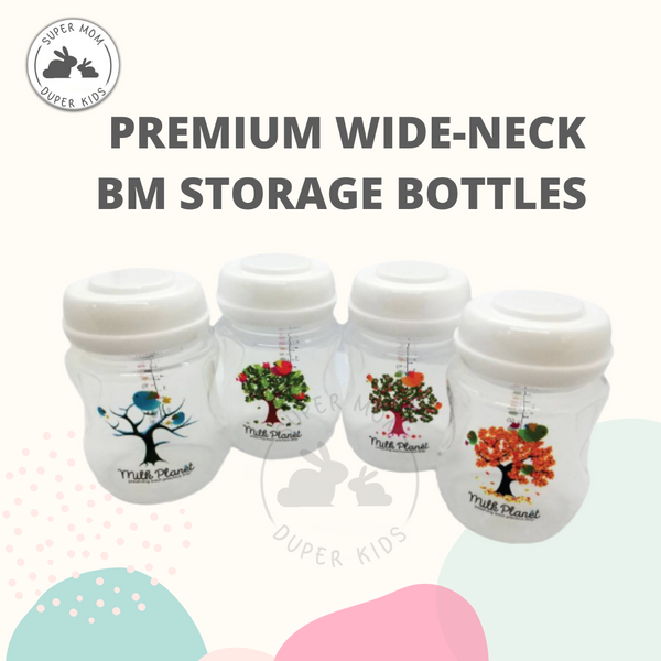 MILK PLANET Premium Wide Neck Breast milk Storage Bottle 5oz (4pc)