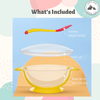 Baby Suction Bowl 2 IN 1 With Heat Sensing Spoon & Lid