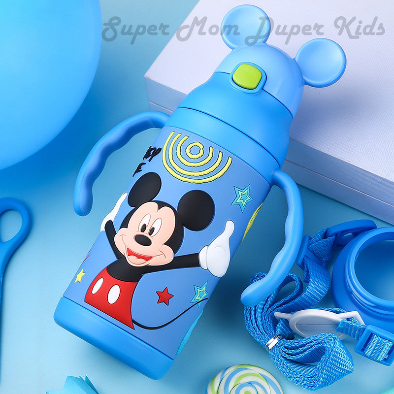 Disney 3D Stainless Steel Thermal Bottle With Straw