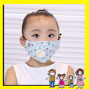 Kids Reusable Particulate Mask with Respirator Valve ( With PM2.5 Filter)